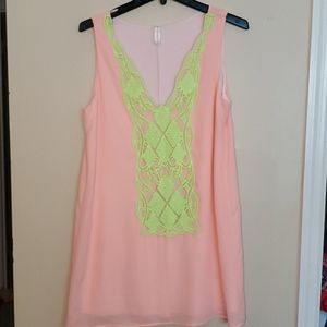 Fashionomics| SUPER CUTE PINK GREEN DRESS| Med.